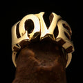 Excellent crafted One Word Love Ring - Solid Brass