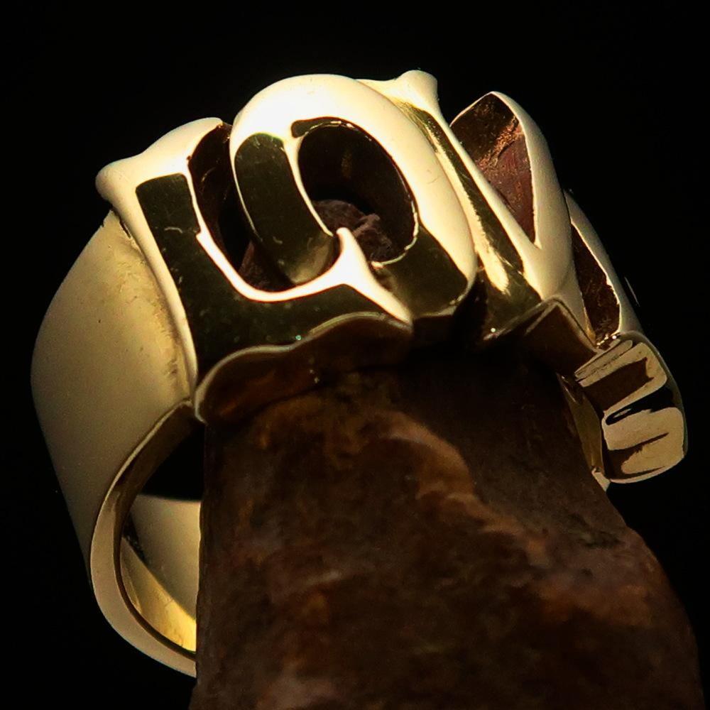 Excellent crafted One Word Love Ring - Solid Brass