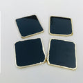 Black Agate Natural Edge Coasters