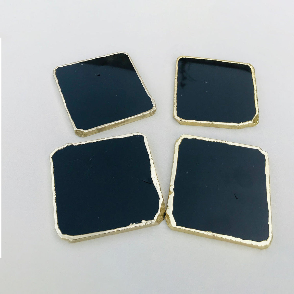 Black Agate Natural Edge Coasters