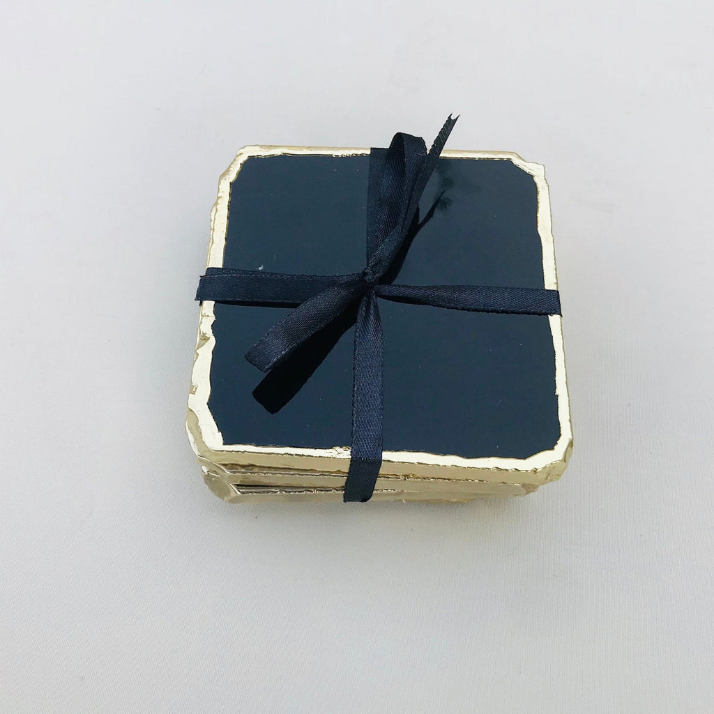 Black Agate Natural Edge Coasters