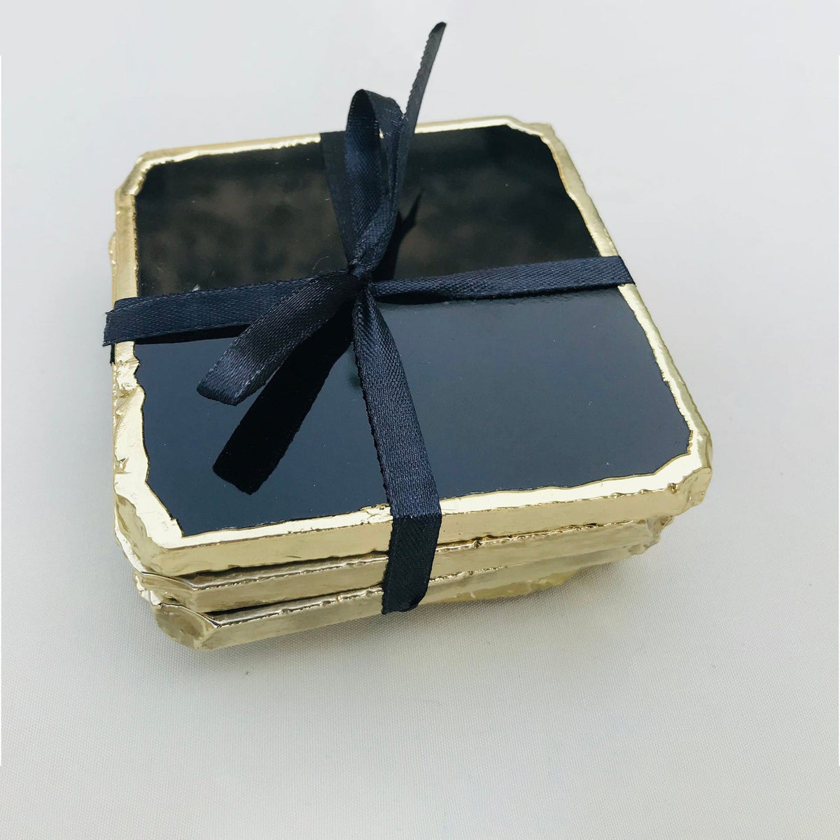 Black Agate Natural Edge Coasters