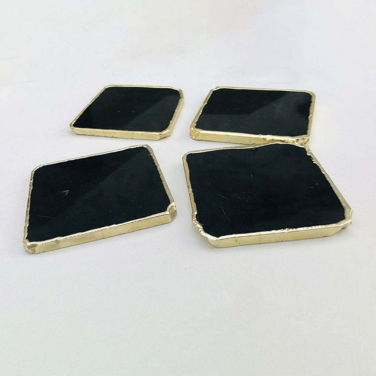 Black Agate Natural Edge Coasters